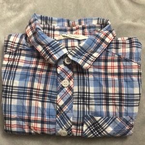 4/$20 H&M blue plaid short sleeved dress shirt